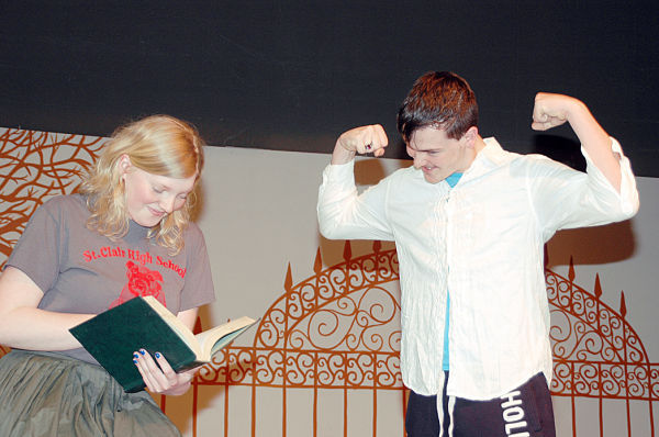 St. Clair High Students Rehearse Scene from “Spoon River Anthology”
